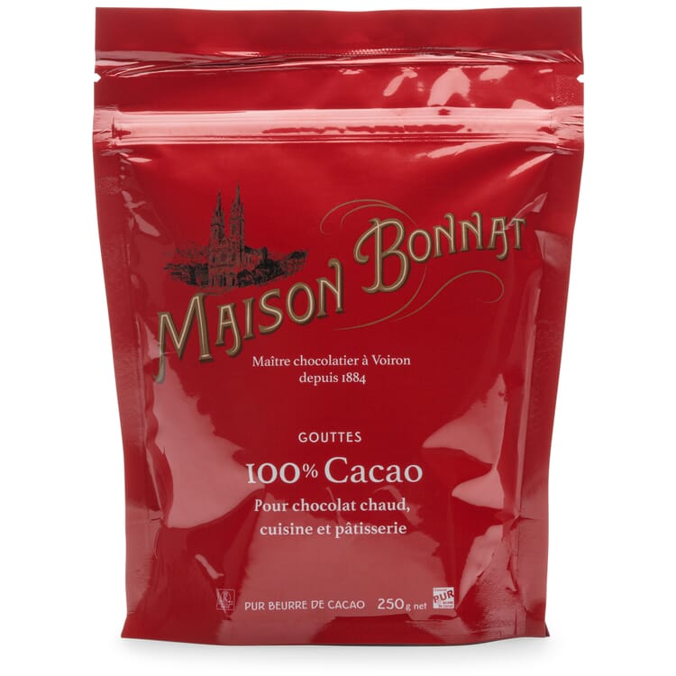 Gouttes de chocolat Bonnat 100% cacao