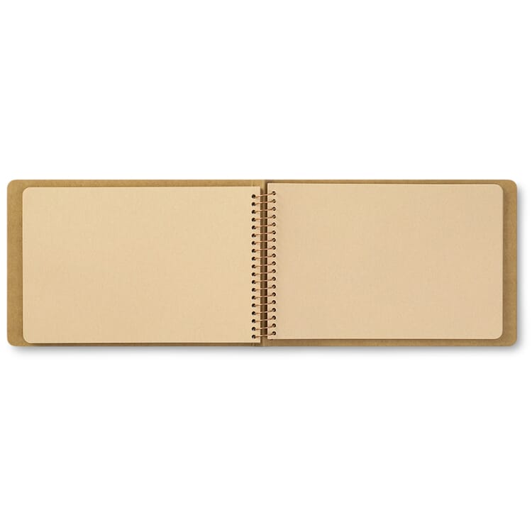 Carnet à spirales B6 horizontal, Papier kraft