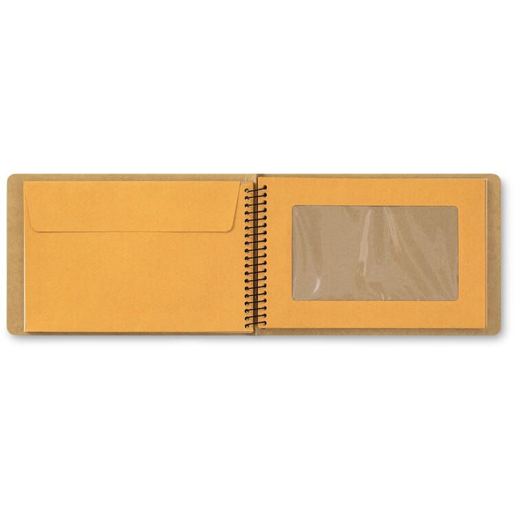 Carnet à spirales B6 horizontal, Enveloppes à fenêtre