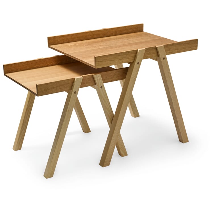 Oak and ash set tables