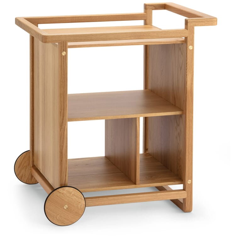 Chariot de service en chêne