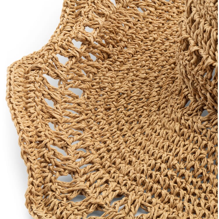 Zonnehoed van raffia voor dames, naturel