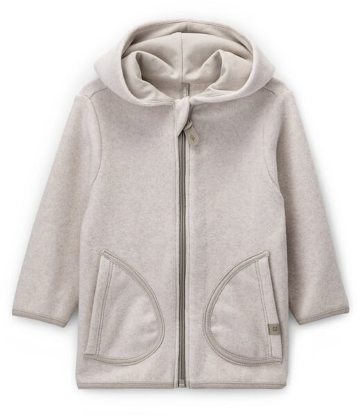 Kinder-Jacke Baumwollfleece Natur
