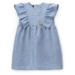 Robe en lin pour enfants Bleu