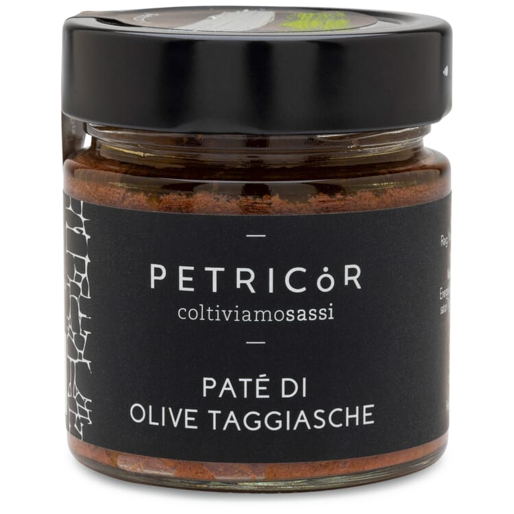 Olijfpasta gemaakt van Taggiasca-olijven
