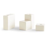 Portavelas 4 Blocks Blanco