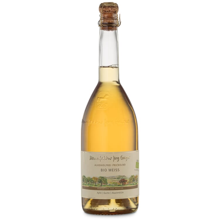 Biologische witte wijn, alcoholvrij