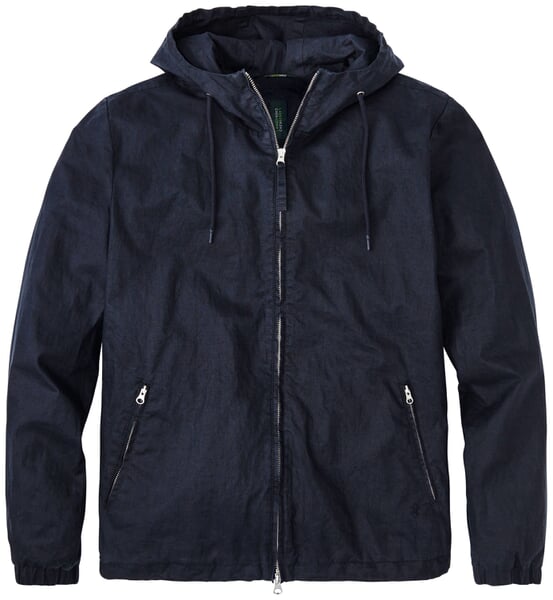 Herren-Kapuzenjacke Leinen Navy