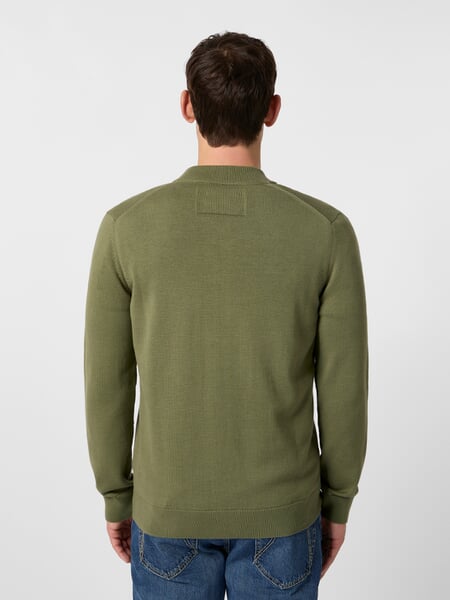 Chaleco de punto para hombre con cremallera Verde oliva, Tragebild