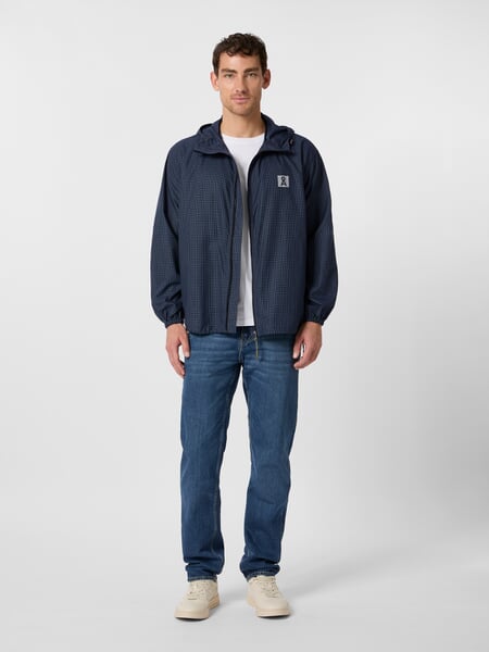 Unisex-Windjacke Navy, Tragebild