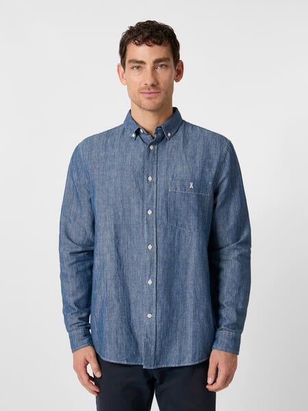 Herren-Jeanshemd Denim, Tragebild