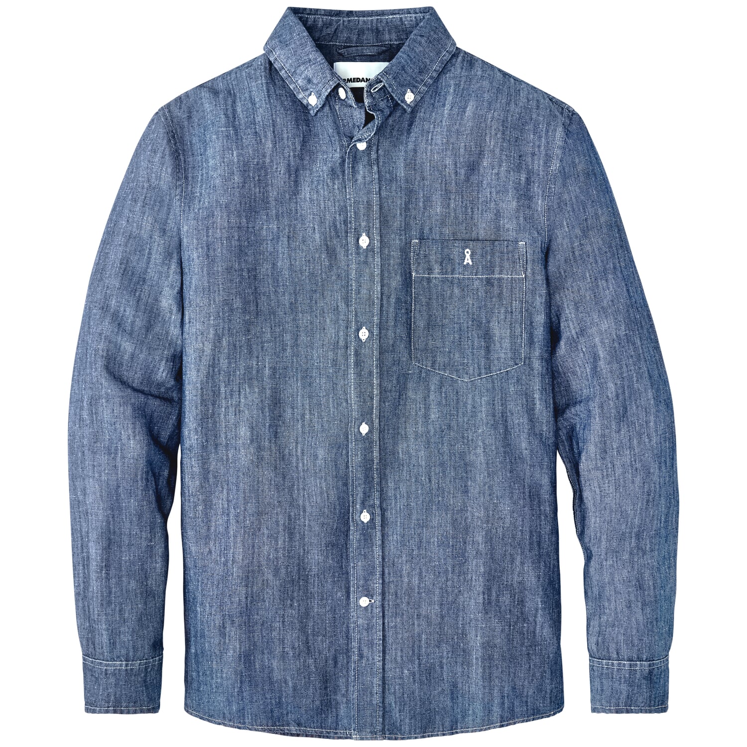 men dress jeans shirt Vigoss Men's Distressed Western Denim Shirt, Blue, Men's, X-Large