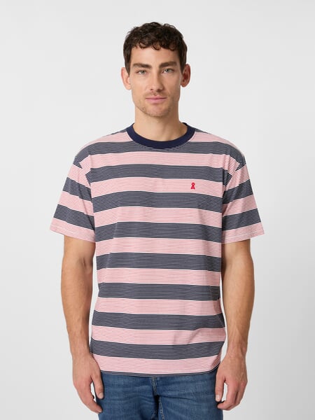 Herren-Streifenshirt Blau-Rot-Weiß, Tragebild