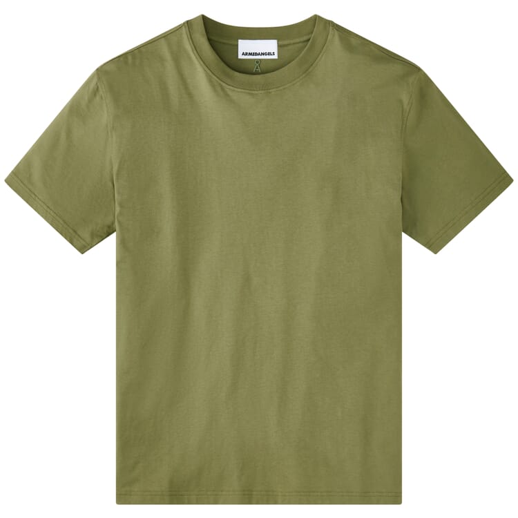 Heren T-shirt Katoen, Olijfgroen