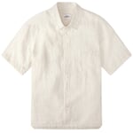 Camisa de lino a rayas para hombre Piedra blanca