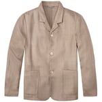 Men's jacket wool unlined Stone