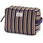 Borsa da toilette N° 43 a righe Blu-verde