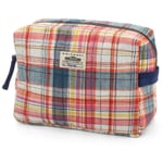 Checkered Toiletry Bag No. 43 Red-Blue