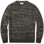 Pulls en lin pour hommes Vert marine et beige