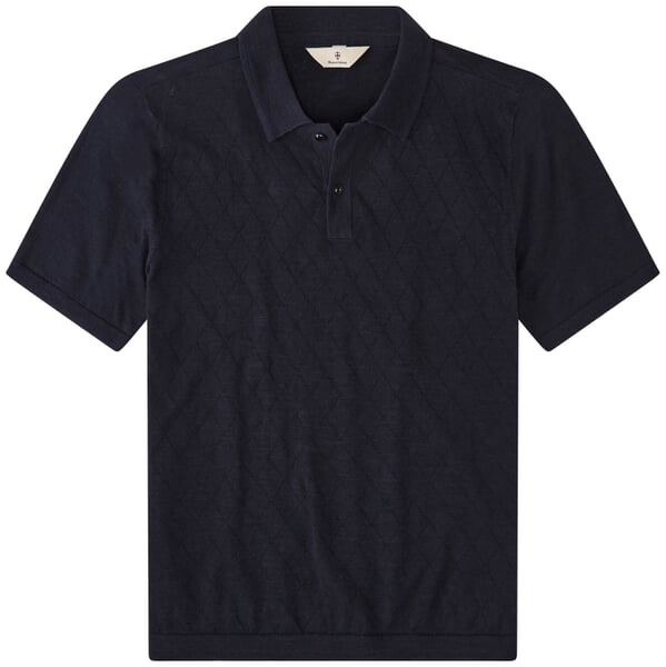 Men's knitted polo Navy