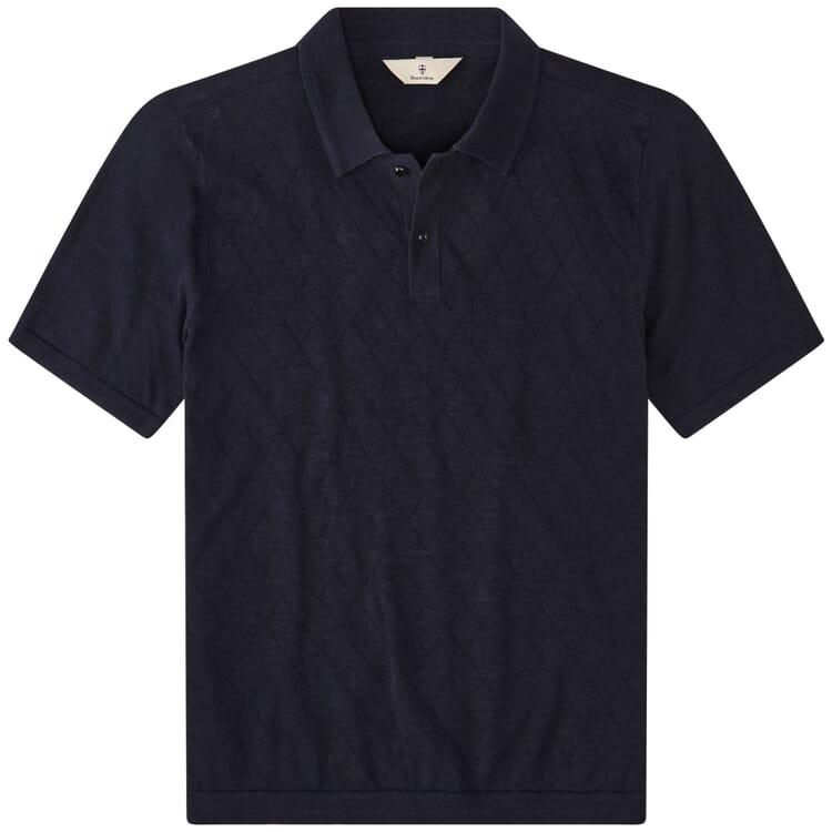 Polo de punto para hombre, Azul marino