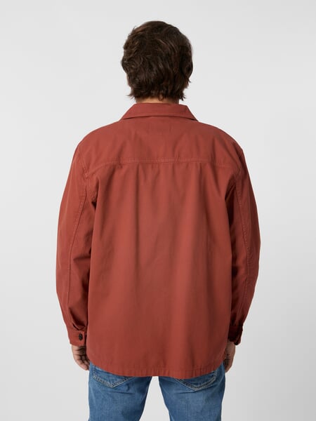 Herren-Hemdjacke Baumwolle Rost, Tragebild
