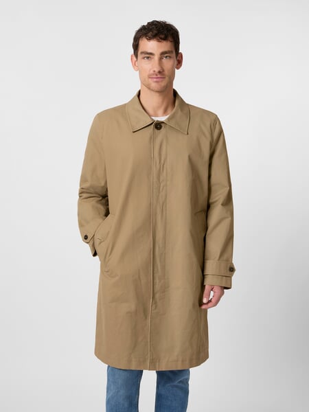 Herren-Kurzmantel Baumwolle Beige, Tragebild