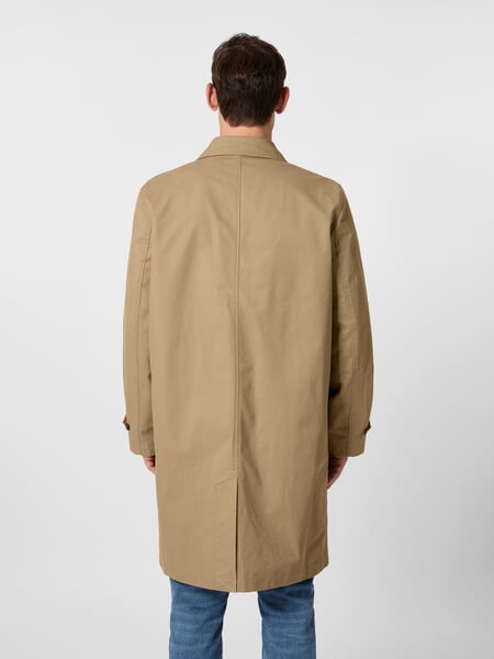 Herren-Kurzmantel Baumwolle Beige, Tragebild