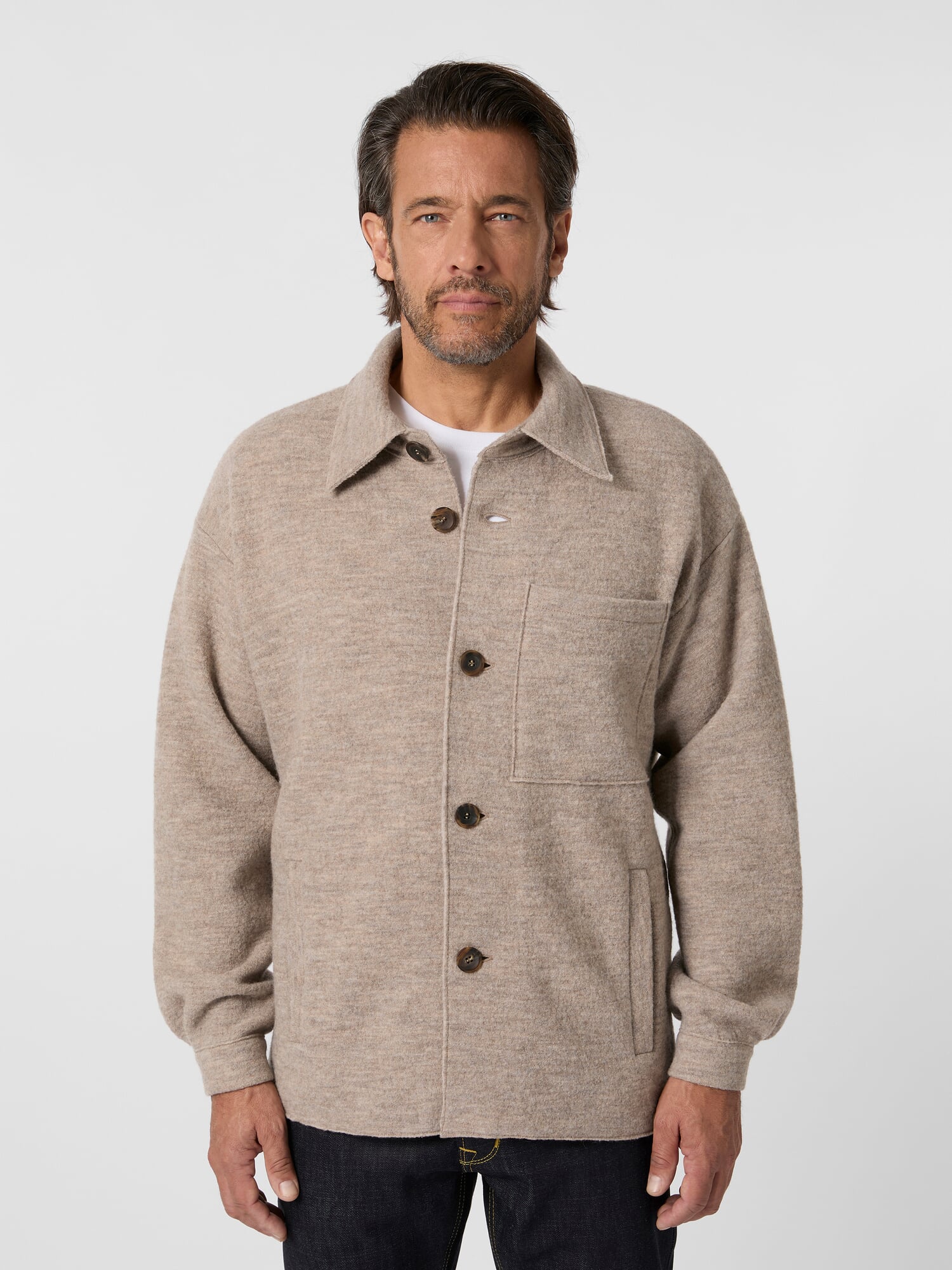 Veste chemise doublée en polaire pour homme - À carreaux - Style vintage - Automne et hiver - Décontractée - Épais et chaud - Revers basiques, Bleu marine., XL