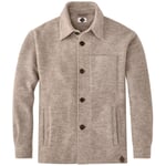 Men's wool knitted shirt jacket Sand