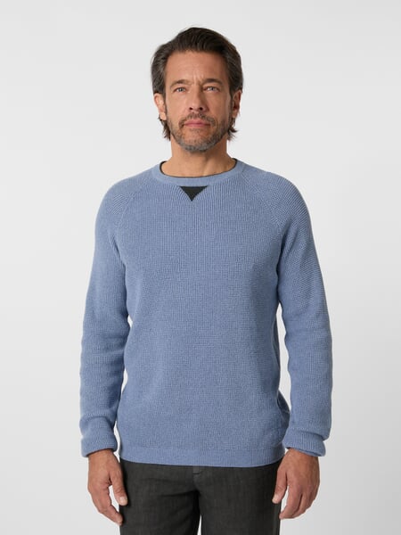 Pull en maille pour homme Bleu clair, présenté sur un modèle