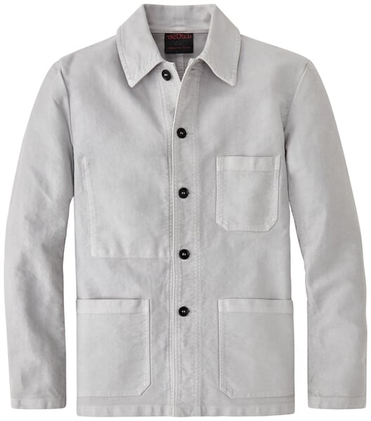 Herren-Hemdjacke Moleskin Hellgrau