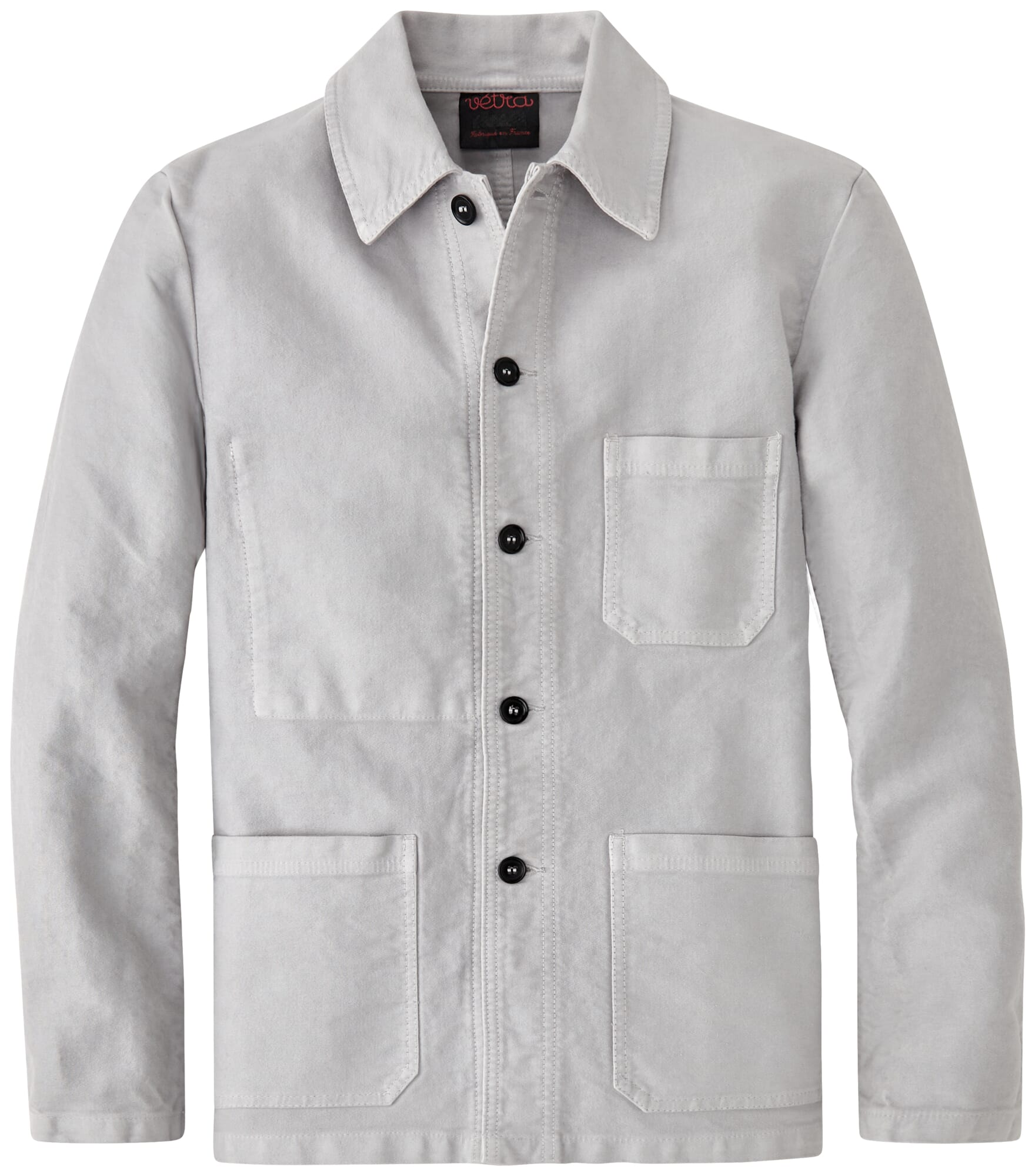 Mens shirt jacket moleskin, Light gray | Manufactum ACV-SH01LM