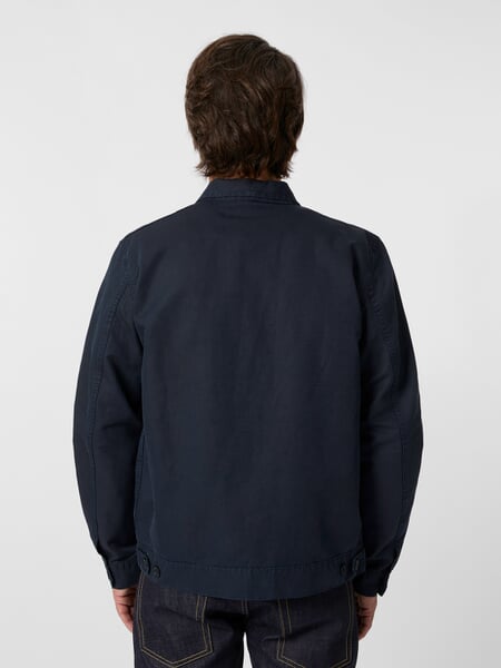 Katoenen blouson voor heren Navy, gepresenteerd op een model