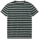 Chemise homme en lin Vert marine-vert clair