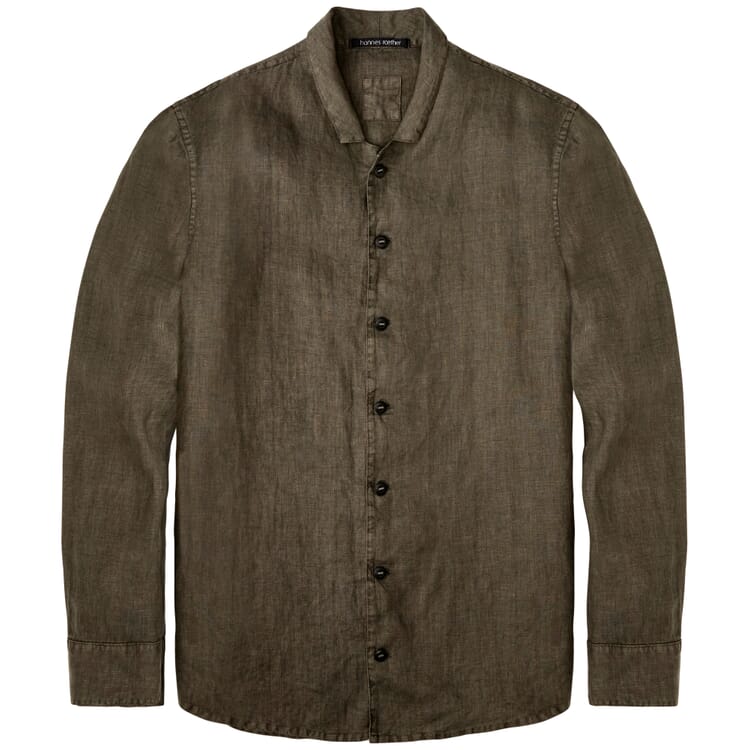 Chemise en lin pour homme, Olive