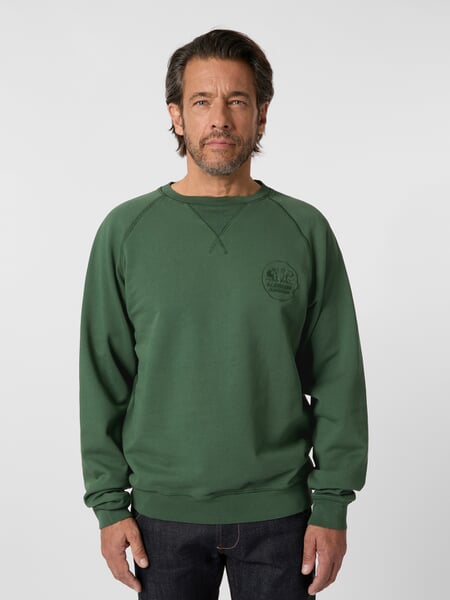 Sweat-shirt pour homme Vert, présenté sur un modèle