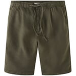 Pantalones cortos de lino para hombre Oliva