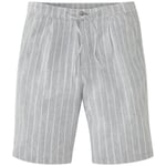 Pantalones cortos de lino a rayas para hombre Gris