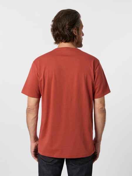 Herren-T-Shirt Rostrot, Tragebild