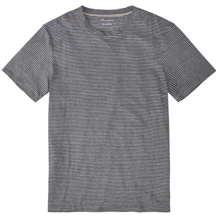 Camisa de hombre a rayas, Gris marino