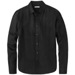 Camicia da uomo in lino Nero