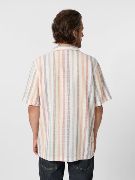 Herrenhemd Strukturstreifen Multicolor, Tragebild