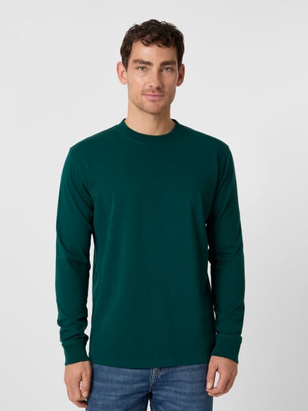 T-shirt homme Heavy Jersey Vert bouteille, présenté sur un modèle