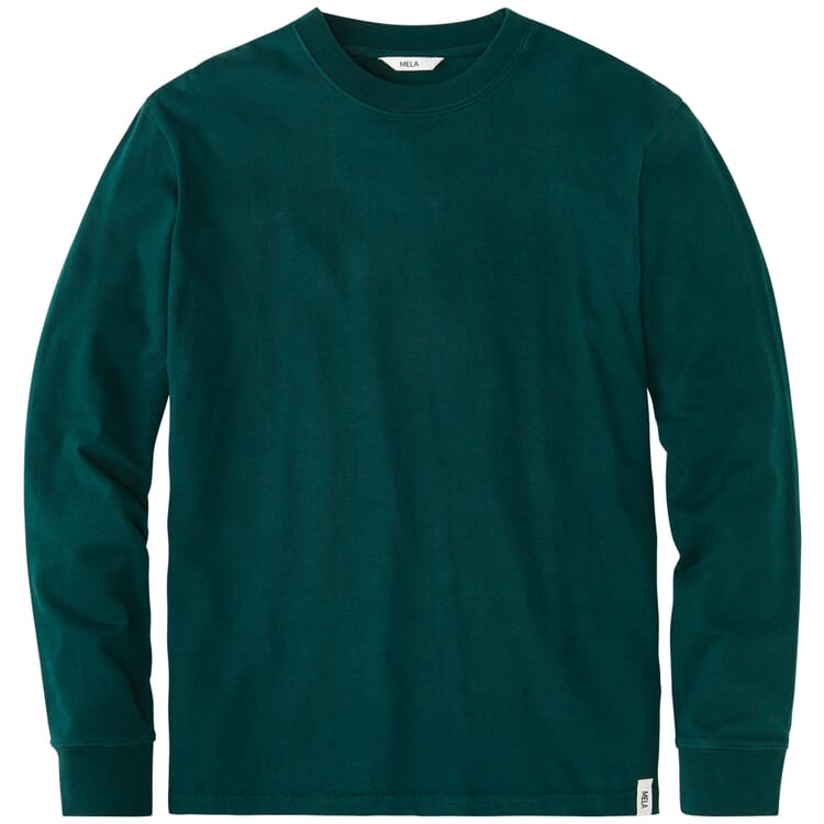 Herenoverhemd zware jersey, Fles groen