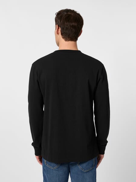 Herrenshirt Heavy Jersey Schwarz, Tragebild
