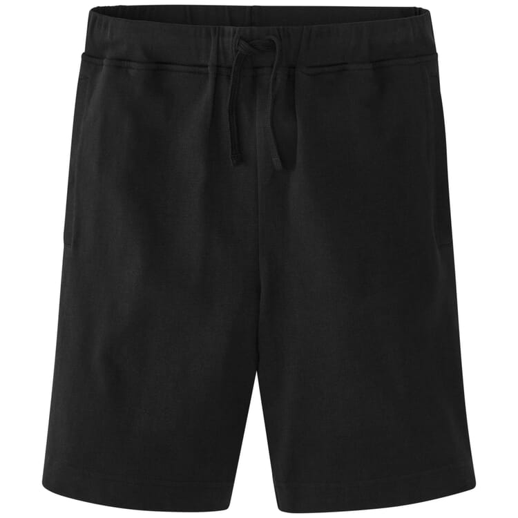 Pantalones cortos de hombre jersey pesado, Negro