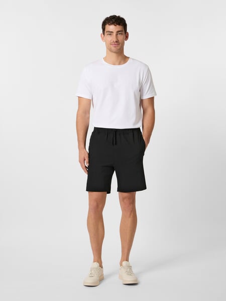 Short pour hommes Heavy Jersey Noir, présenté sur un modèle