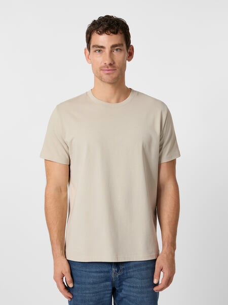 Herren-T-Shirt Heavy Jersey Sand, Tragebild