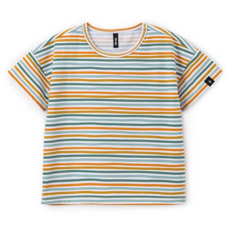 Kinder-T-shirt gestreept, Saliegroen